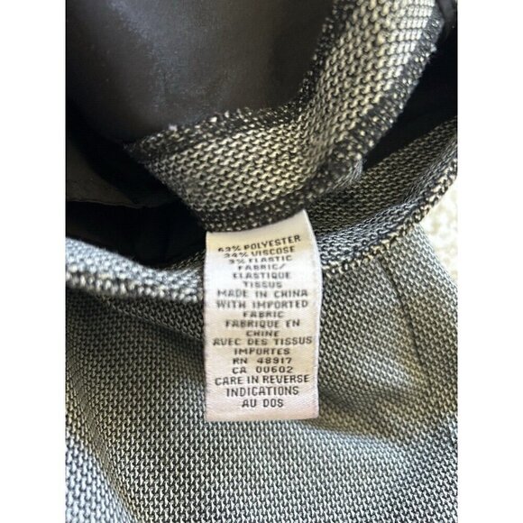 Calvin Klein Womens Mid-rise Flat Front Wide Leg Black /White Tweed Pants Size 2 - Picture 5 of 10